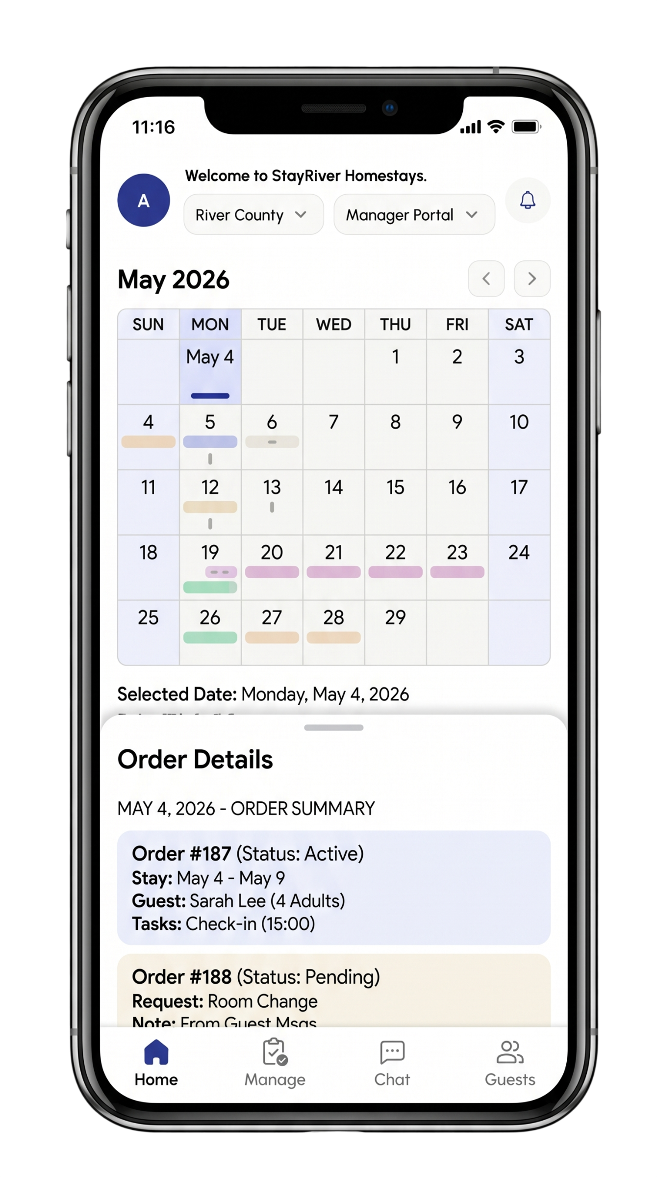 Comprehensive orders view app screenshot
